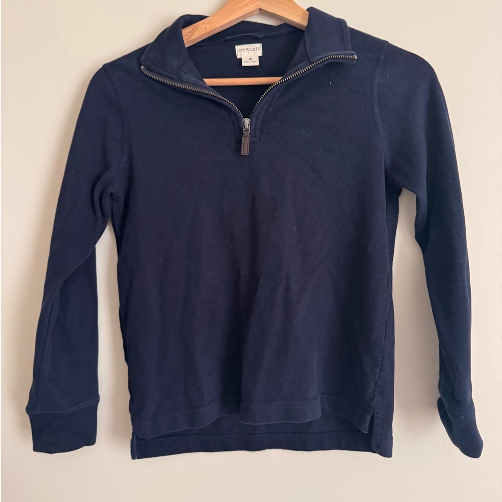 Crewcuts Navy Blue Quarter-Zip Pullover Medium